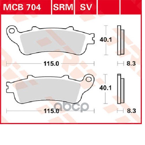 Колодки дисковые MCB704SV TRW арт. MCB704SV