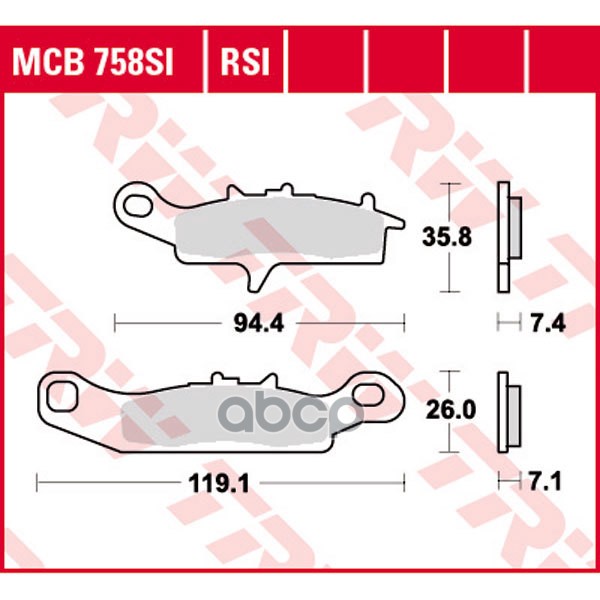 Колодки дисковые MCB758SI TRW арт. MCB758SI