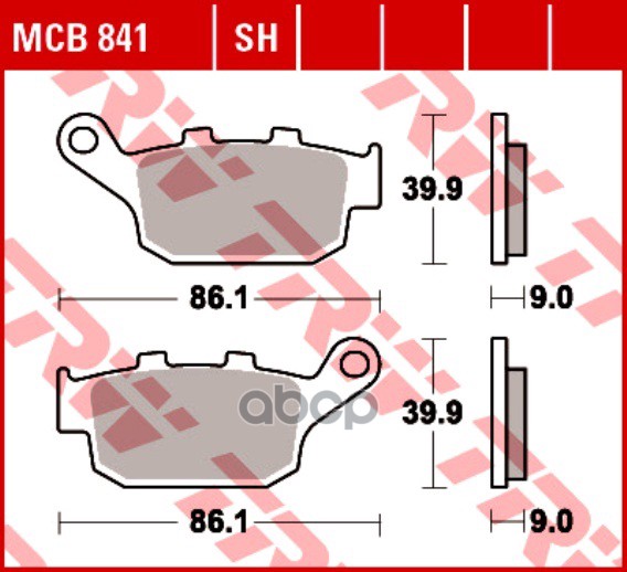 Колодки дисковые MCB841 TRW арт. MCB841