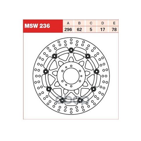 Диск тормозной MSW236 TRW арт. MSW236