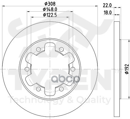 Диск тормозной задний TYREN арт. TYR1012981