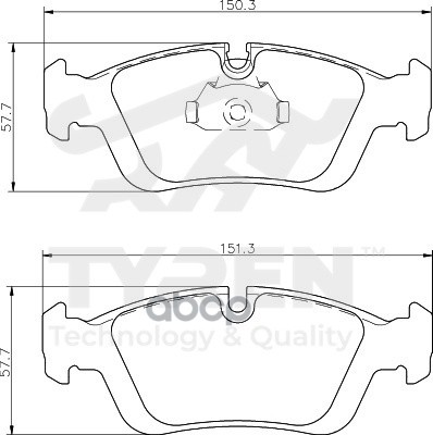 Колодки тормозные дисковые передние TYREN арт. TYR1210441