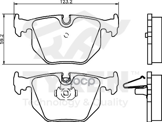 Колодки тормозные дисковые задние TYREN арт. TYR1210511