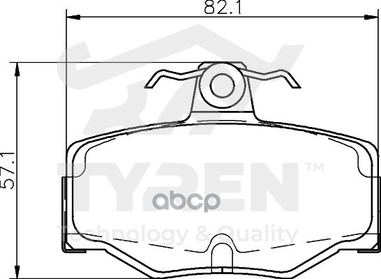 Колодки тормозные дисковые задние TYREN арт. TYR1211861
