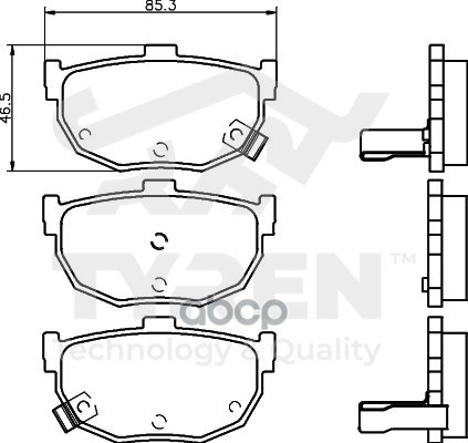 Колодки тормозные дисковые задние TYREN арт. TYR1211871