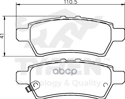 Колодки тормозные дисковые задние TYREN арт. TYR1212191