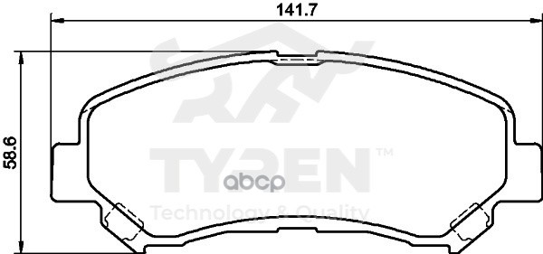 Колодки тормозные дисковые передние TYREN арт. TYR1212231