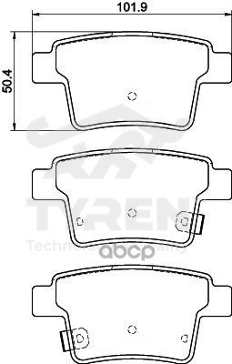 Колодки тормозные дисковые задние TYREN арт. TYR1213541