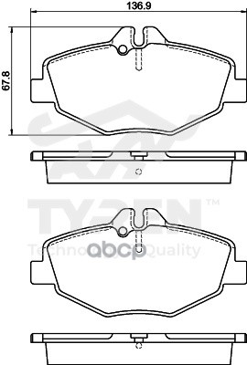 Колодки тормозные дисковые передние TYREN арт. TYR1215381