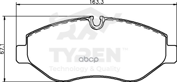 Колодки тормозные дисковые передние TYREN арт. TYR1215541