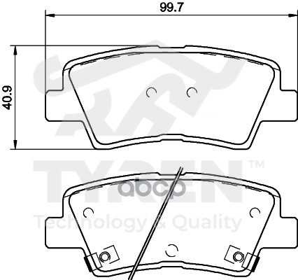 Колодки тормозные дисковые задние TYREN арт. TYR1216131