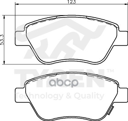 Колодки тормозные дисковые передние TYREN арт. TYR1216931