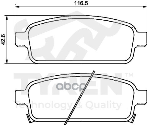 Колодки тормозные дисковые задние TYREN арт. TYR1217041
