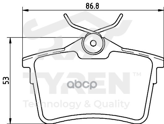 Колодки тормозные дисковые задние TYREN арт. TYR1217491