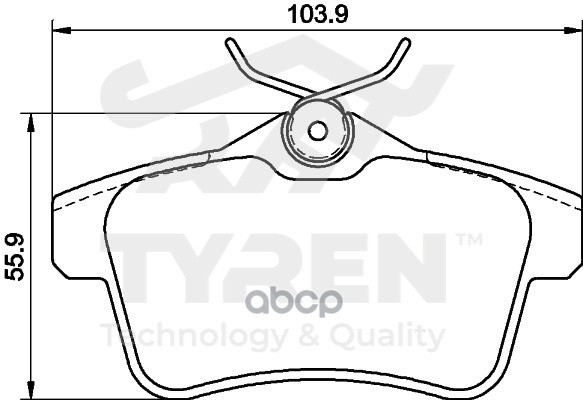 Колодки тормозные дисковые задние TYREN арт. TYR1217501