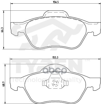 Колодки тормозные дисковые передние TYREN арт. TYR1217771