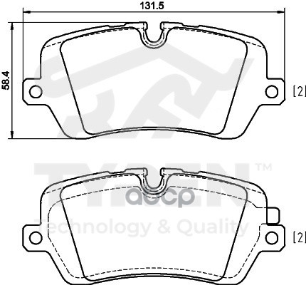 Колодки тормозные дисковые задние TYREN арт. TYR1218281