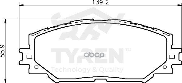 Колодки тормозные дисковые передние TYREN арт. TYR1218971