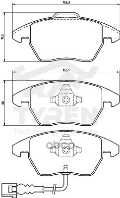 Колодки тормозные дисковые передние TYREN арт. TYR1219711