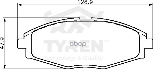 Колодки тормозные дисковые передние TYREN арт. TYR1220271