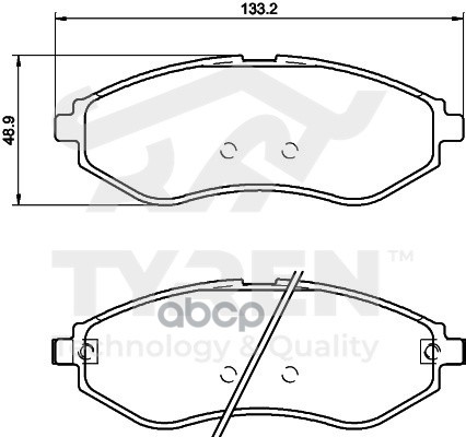 Колодки тормозные дисковые передние TYREN арт. TYR1220381