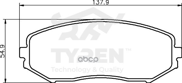 Колодки тормозные дисковые передние TYREN арт. TYR1220671
