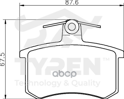 Колодки тормозные дисковые задние TYREN арт. TYR1221471