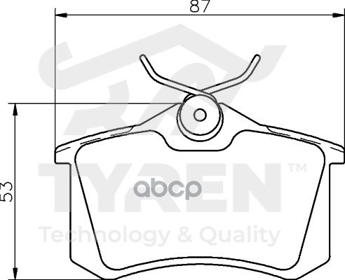 Колодки тормозные дисковые задние TYREN арт. TYR1221621