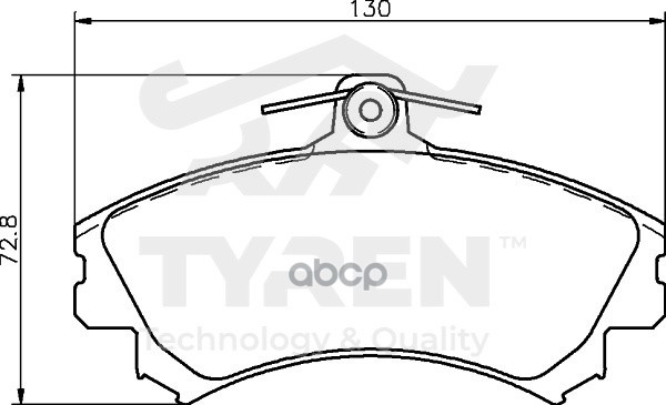 Колодки тормозные дисковые передние TYREN арт. TYR1221691