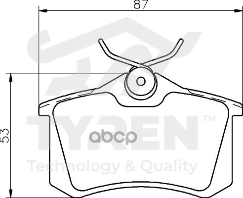 Колодки тормозные дисковые задние TYREN арт. TYR1221781