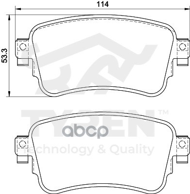 Колодки тормозные дисковые задние TYREN арт. TYR1221841