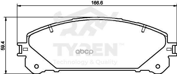 Колодки тормозные дисковые передние TYREN арт. TYR1222061