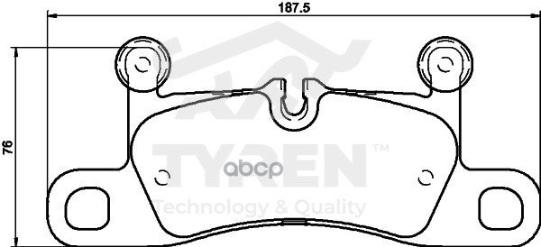 Колодки тормозные дисковые задние TYREN арт. TYR1222381