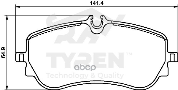 Колодки тормозные дисковые задние TYREN арт. TYR1222631