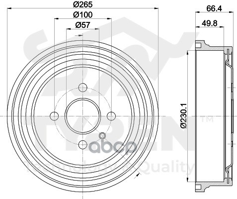 Барабан тормозной TYREN арт. TYR1311331