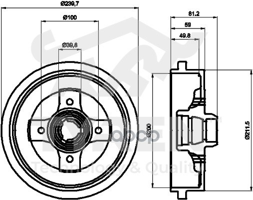 Барабан тормозной TYREN арт. TYR1312191