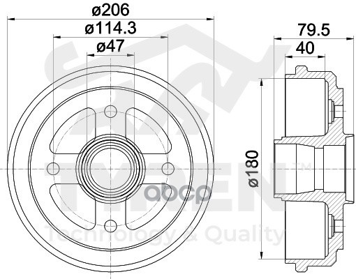Барабан тормозной TYREN арт. TYR1312371