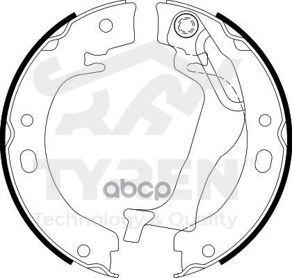 Колодки тормозные барабанные TYREN арт. TYR1414271