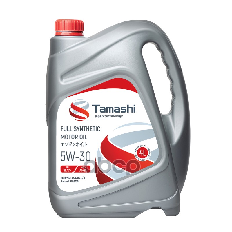 Tamashi 5W-30 4L Api Sl/Cf, Acea A5/B5 (Ford Wss-M2c913-C/D, Rn 0700) Масло Моторное Синтетическое