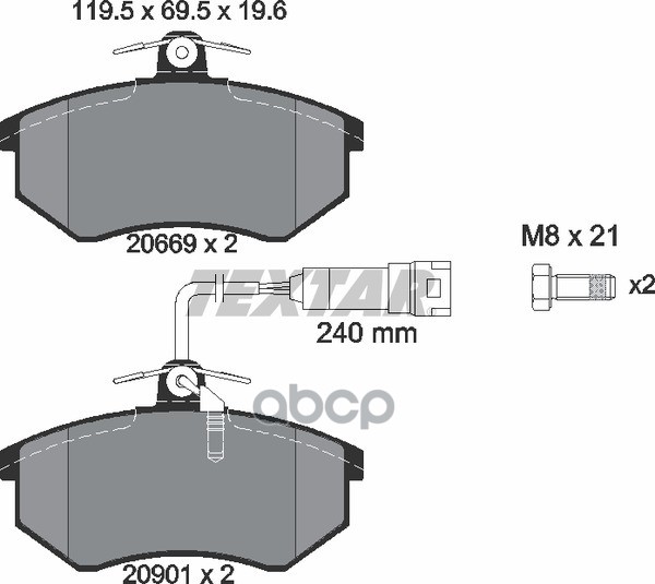 Колодки Тормозные Дисковые | Перед | Textar арт. 2066922