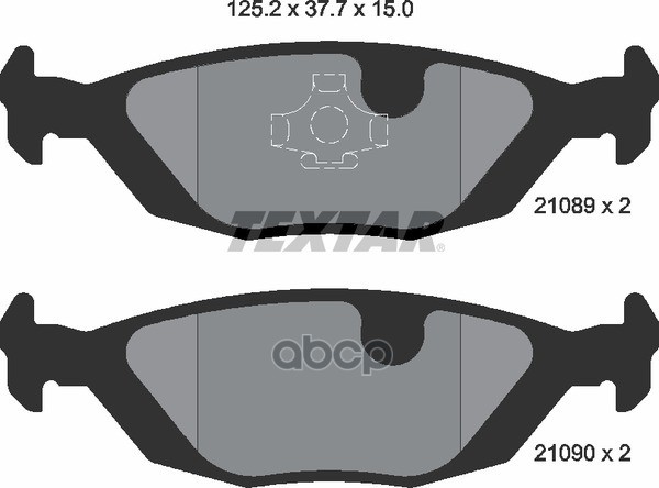 Колодки Тормозные Задние Saab Volvo Textar 2108902 Textar арт. 2108902