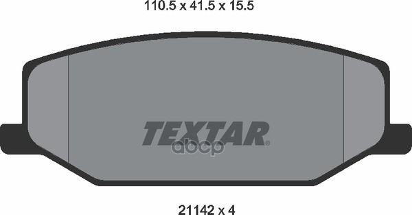 Колодки Тормозные Дисковые | Перед | Textar арт. 2114202