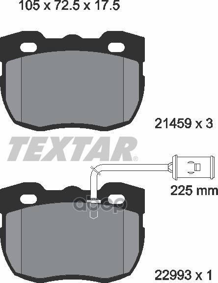 Колодки Тормозные Дисковые | Перед | Textar арт. 2145905