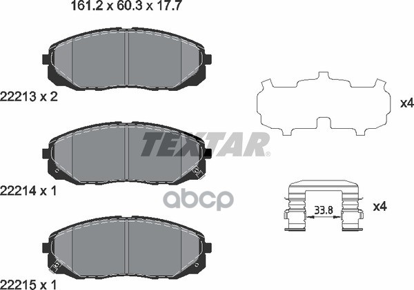 Колодки Тормозные Дисковые Передние Kia Carnival 16- Textar арт. 2221301