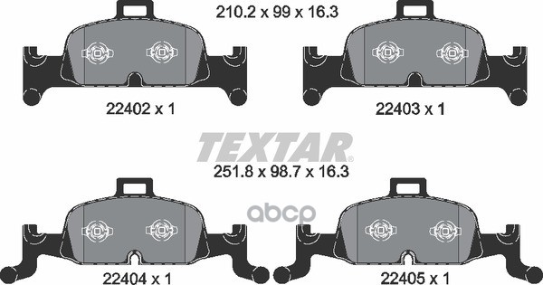 Колодки передние TEXTAR 2240201 Textar арт. 2240201