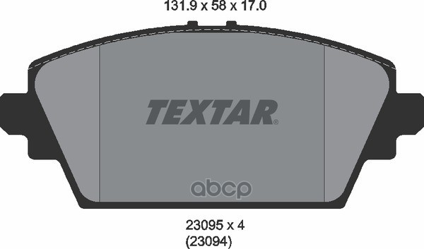 Колодки Тормозные Дисковые Передн Nissan: Almera Tino 00-, Primera 02-, Primera Hatchback 02-, Primera Универсал 02- Textar а...