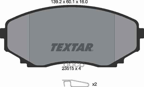 Колодки Тормозные Дисковые Передн Mazda: Mpv I 95-99, Mpv Ii 99- Textar арт. 2351501