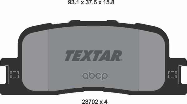 Колодки Тормозные Дисковые Задн Toyota: Camry 01- Textar арт. 2370201