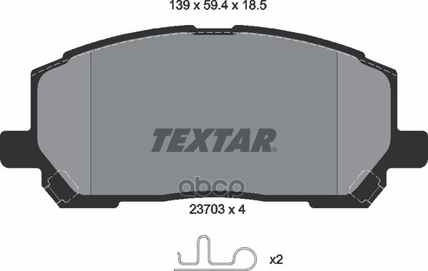 Колодки Тормозные Дисковые Передн Lexus: Rx 00-03 Textar арт. 2370301