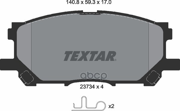 Колодки Тормозные Дисковые Передн Lexus: Rx 03- Textar арт. 2373401